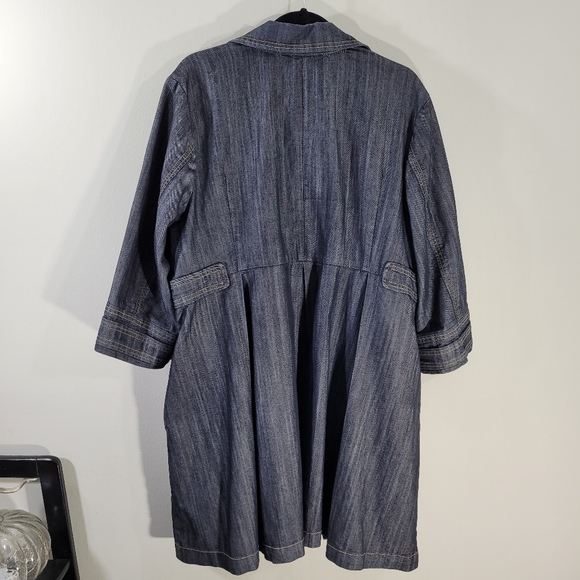 L.A. Blues Jean Denim Long Jacket Size 24 - Picture 4 of 8